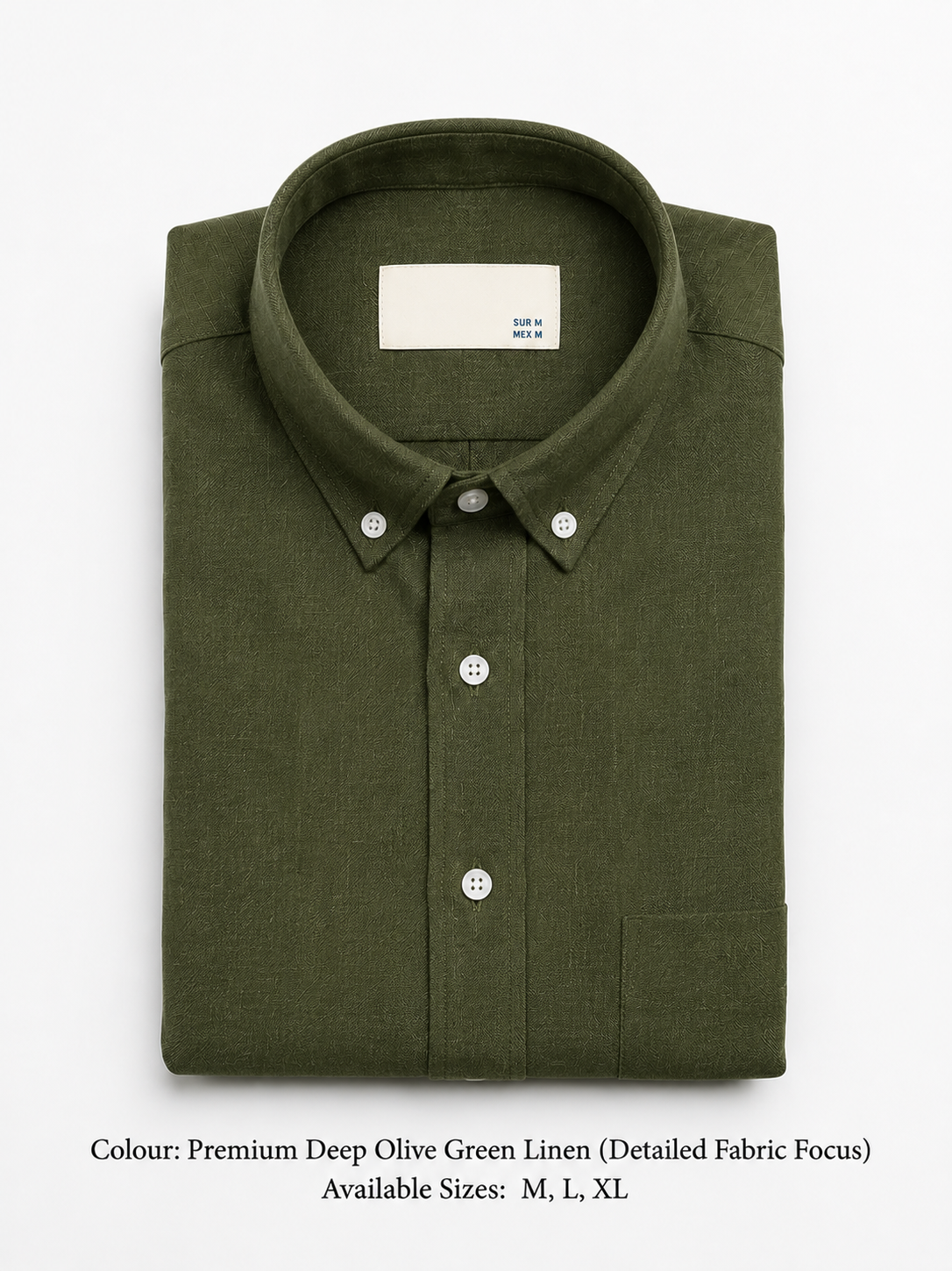 Premium Olive Green Linen Shirt
